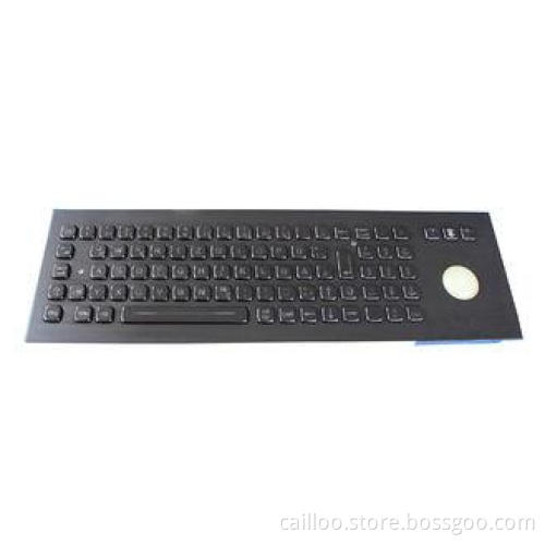 IP65 Dynamic Vandal Proof Black Metal Keyboard With Chemele